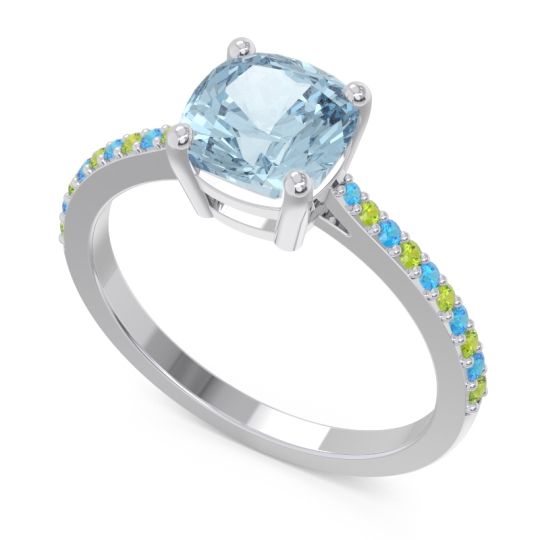 Pave Cushion Opaza Ring