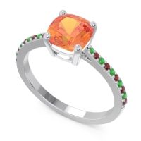 Pave Cushion Opaza Ring