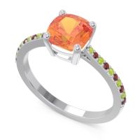 Pave Cushion Opaza Ring