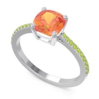 Pave Cushion Opaza Ring