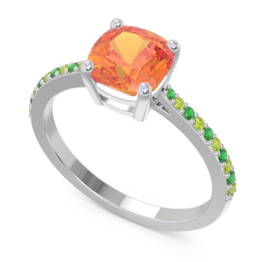 Pave Cushion Opaza Ring