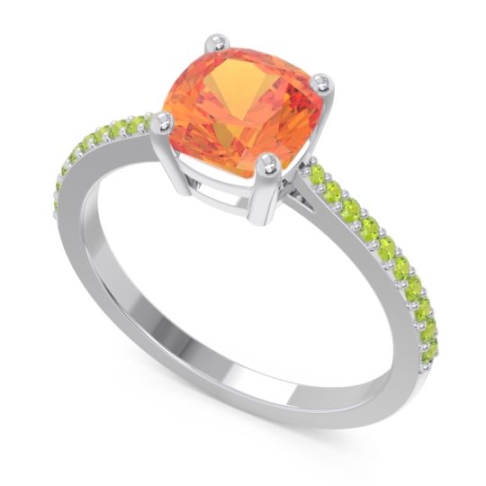 Pave Cushion Opaza Ring