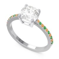 Pave Cushion Opaza Ring