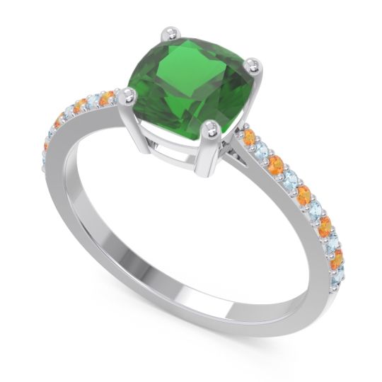 Pave Cushion Opaza Ring