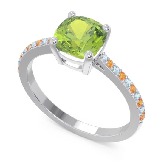 Pave Cushion Opaza Ring