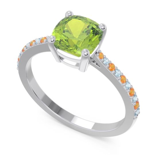 Pave Cushion Opaza Ring