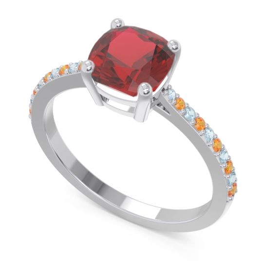 Pave Cushion Opaza Ring