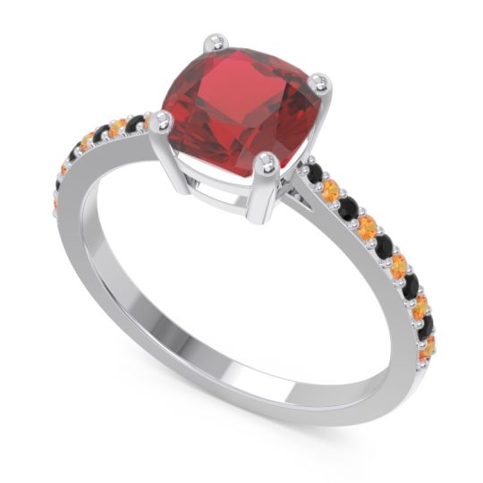 Pave Cushion Opaza Ring