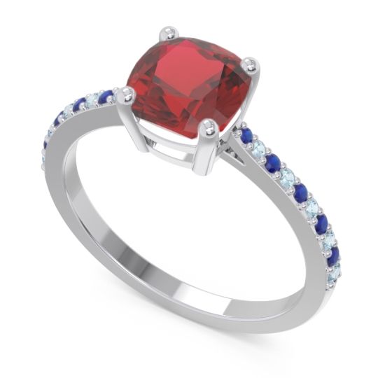 Pave Cushion Opaza Ring