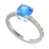 Pave Cushion Opaza Ring