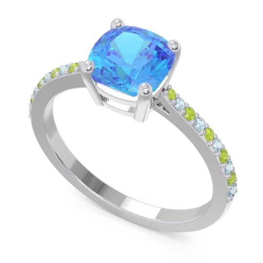 Pave Cushion Opaza Ring