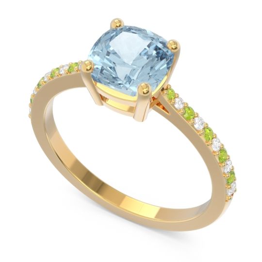 Pave Cushion Opaza Ring