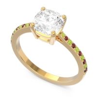 Pave Cushion Opaza Ring