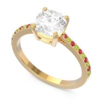 Pave Cushion Opaza Ring