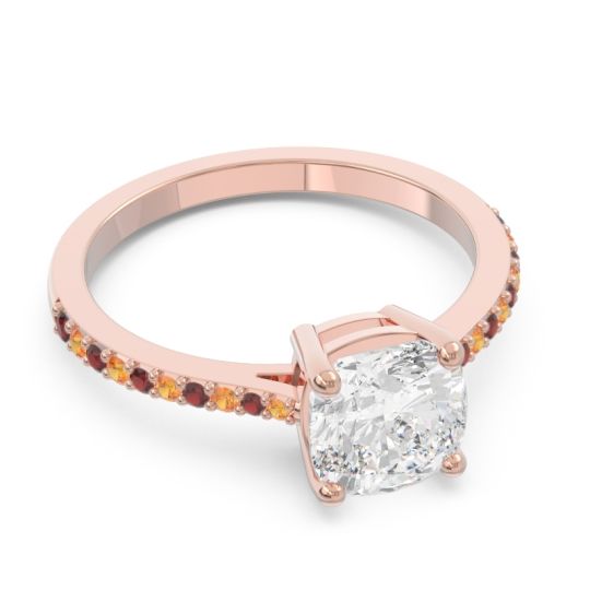 Pave Cushion Opaza Ring