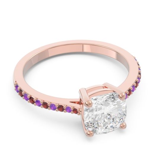 Pave Cushion Opaza Ring