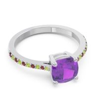 Pave Cushion Opaza Ring