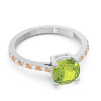 Pave Cushion Opaza Ring