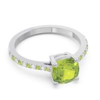 Pave Cushion Opaza Ring