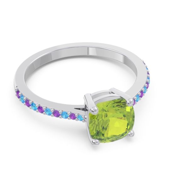 Pave Cushion Opaza Ring