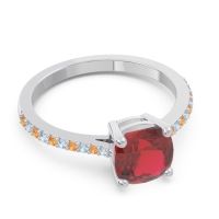 Pave Cushion Opaza Ring