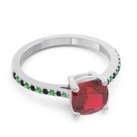 Pave Cushion Opaza Ring