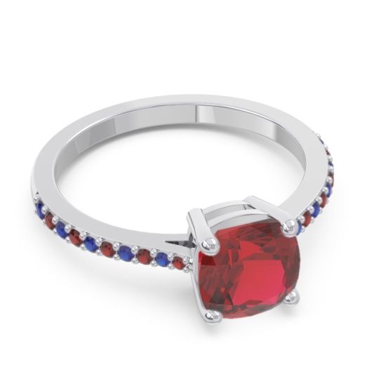 Pave Cushion Opaza Ring