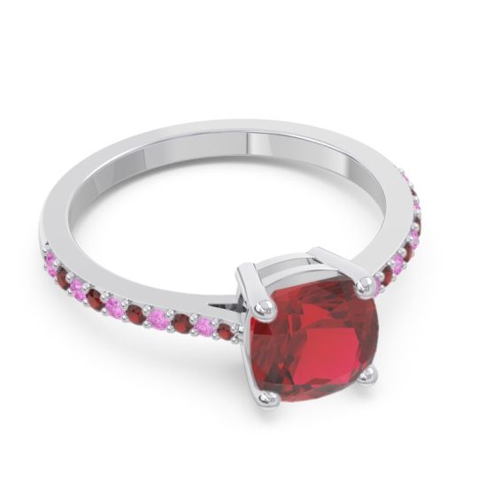 Pave Cushion Opaza Ring