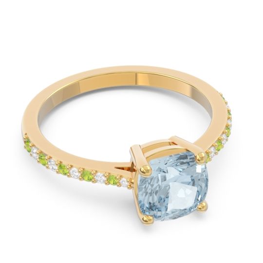 Pave Cushion Opaza Ring