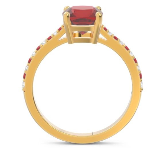 Pave Cushion Opaza Ring