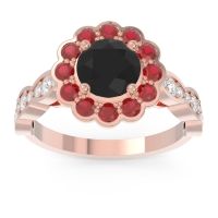 Art Deco Halo Pave Smita Ring