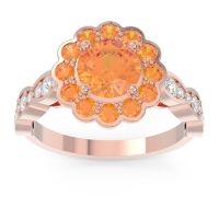 Art Deco Halo Pave Smita Ring