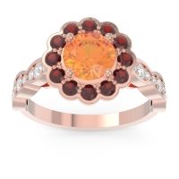 Art Deco Halo Pave Smita Ring