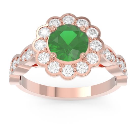 Art Deco Halo Pave Smita Ring
