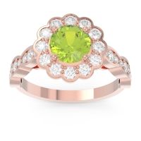 Art Deco Halo Pave Smita Ring