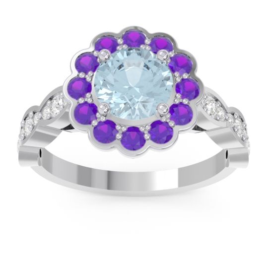 Art Deco Halo Pave Smita Ring