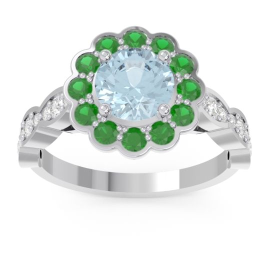 Art Deco Halo Pave Smita Ring