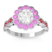 Art Deco Halo Pave Smita Ring
