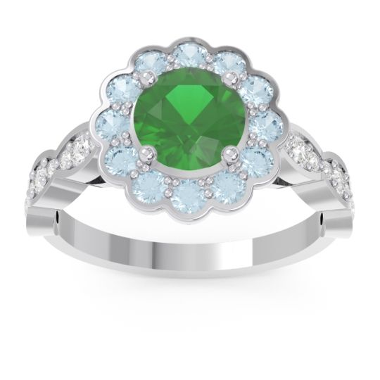Art Deco Halo Pave Smita Ring