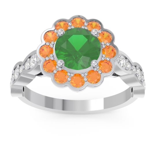 Art Deco Halo Pave Smita Ring