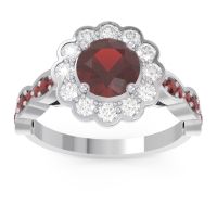 Art Deco Halo Pave Smita Ring