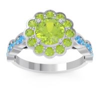 Art Deco Halo Pave Smita Ring