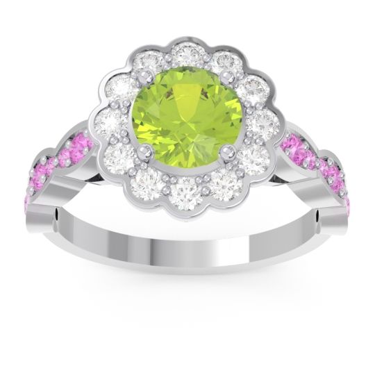 Art Deco Halo Pave Smita Ring