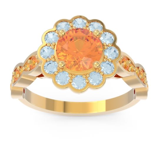 Art Deco Halo Pave Smita Ring