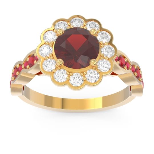 Art Deco Halo Pave Smita Ring
