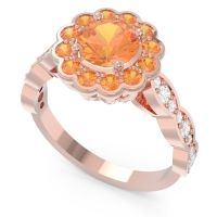 Art Deco Halo Pave Smita Ring