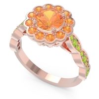 Art Deco Halo Pave Smita Ring