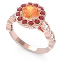 Art Deco Halo Pave Smita Ring