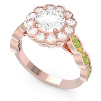 Art Deco Halo Pave Smita Ring