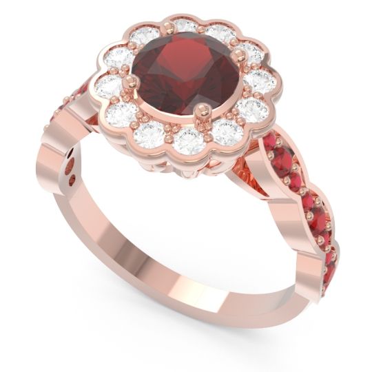 Art Deco Halo Pave Smita Ring